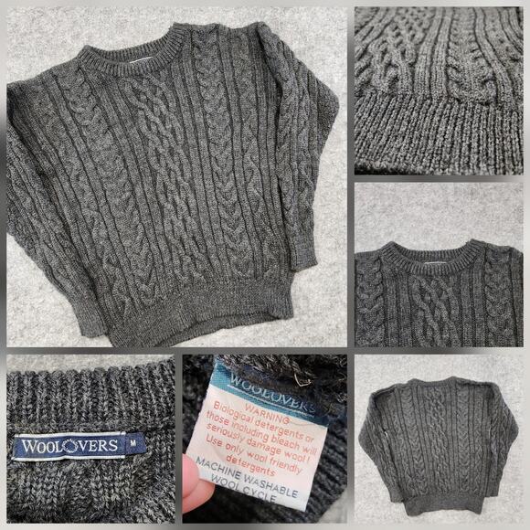 Woolovers Sweaters - VTG WoolOvers Womens M Medium 100% Wool Cableknit Fisherman Pullover Sweater